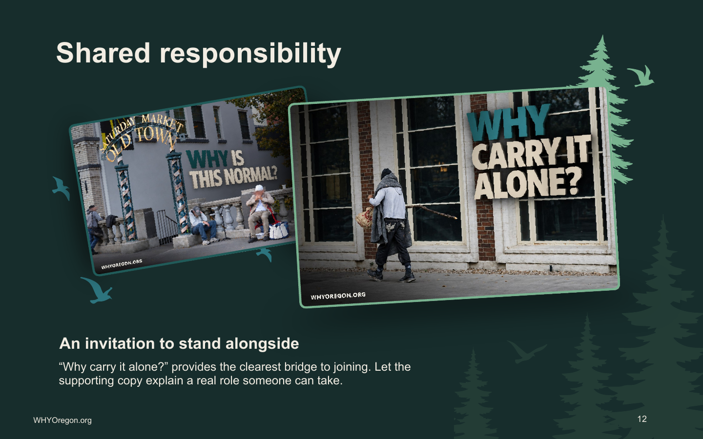 WHYOregon shared responsibility campaign materials